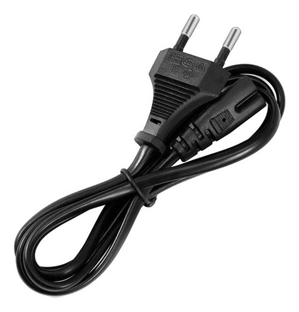 Cable Poder Tipo 8 1.5m Negro Genérica 3