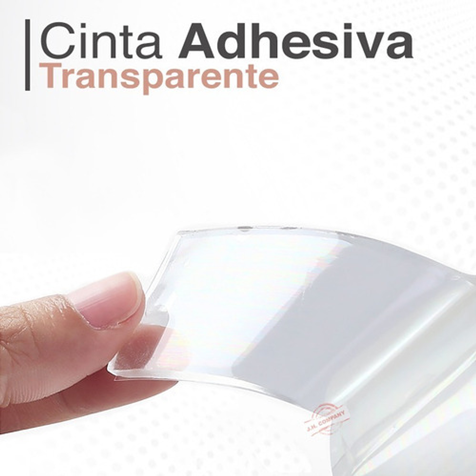 Cinta Doble Faz Nano Gel Reutilizable 3m Transparente J.h. Company 5