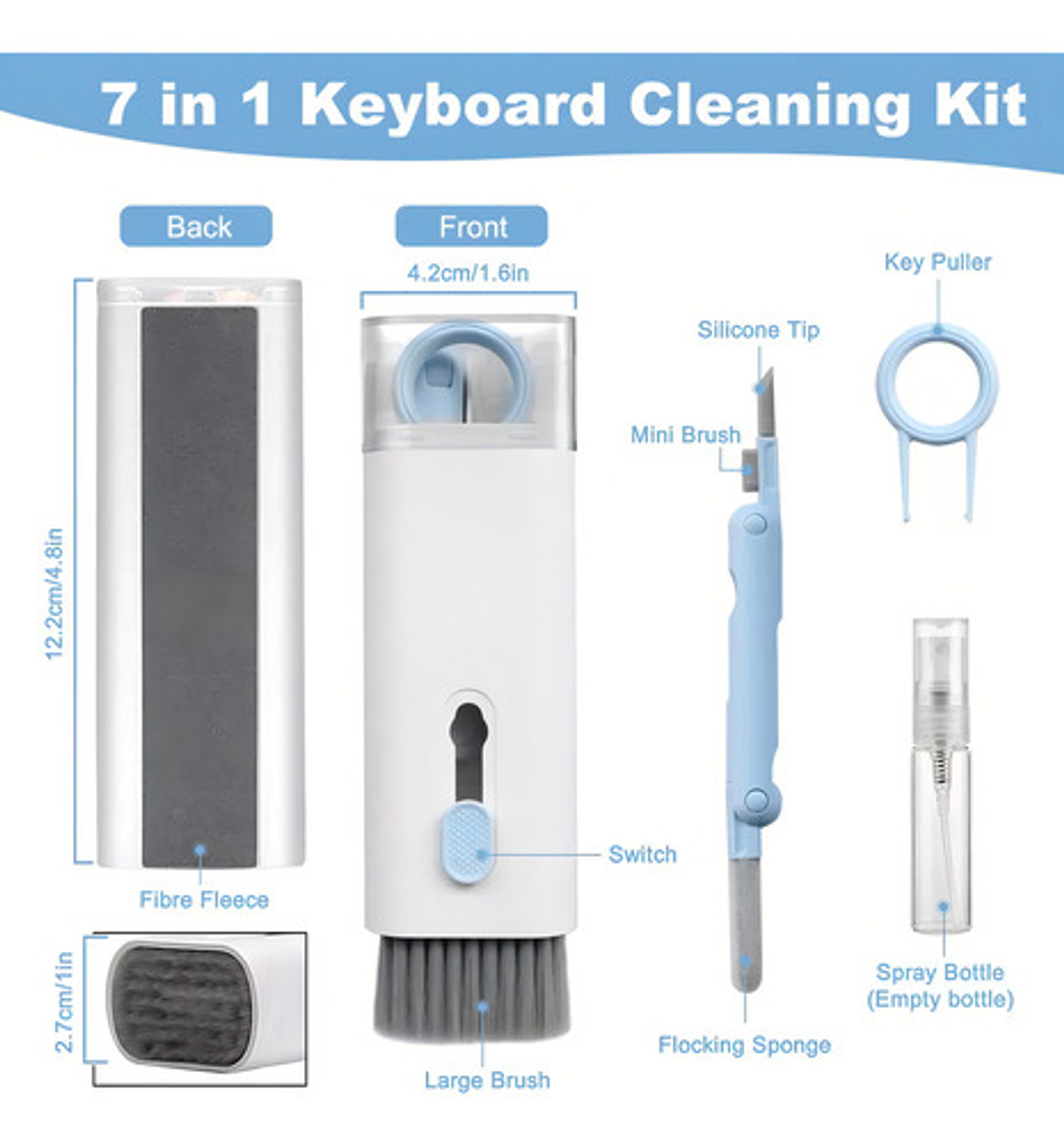 Kit Limpieza 7 En 1 Kivs Earpods AirPods Pantallas Teclados Cepillo 3