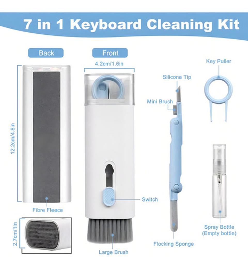 Kit Limpieza 7 En 1 Kivs Earpods AirPods Pantallas Teclados Cepillo 3