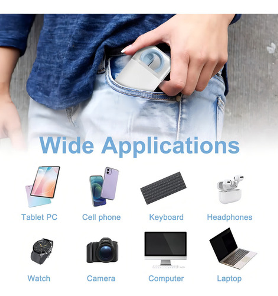 Kit Limpieza 7 En 1 Kivs Earpods AirPods Pantallas Teclados Cepillo 8