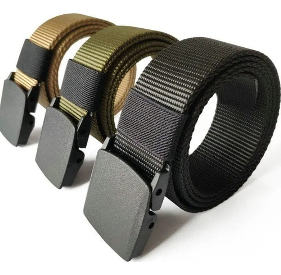 Correa/cinturon Tactico De Nylon Para Hombre Color Negro Talla Estándar Vhex Único 2