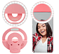 Anillo Aro Luz Led 3 Tonos Selfie Celular Teléfono Usb Rosa Vhex - Miniatura 2