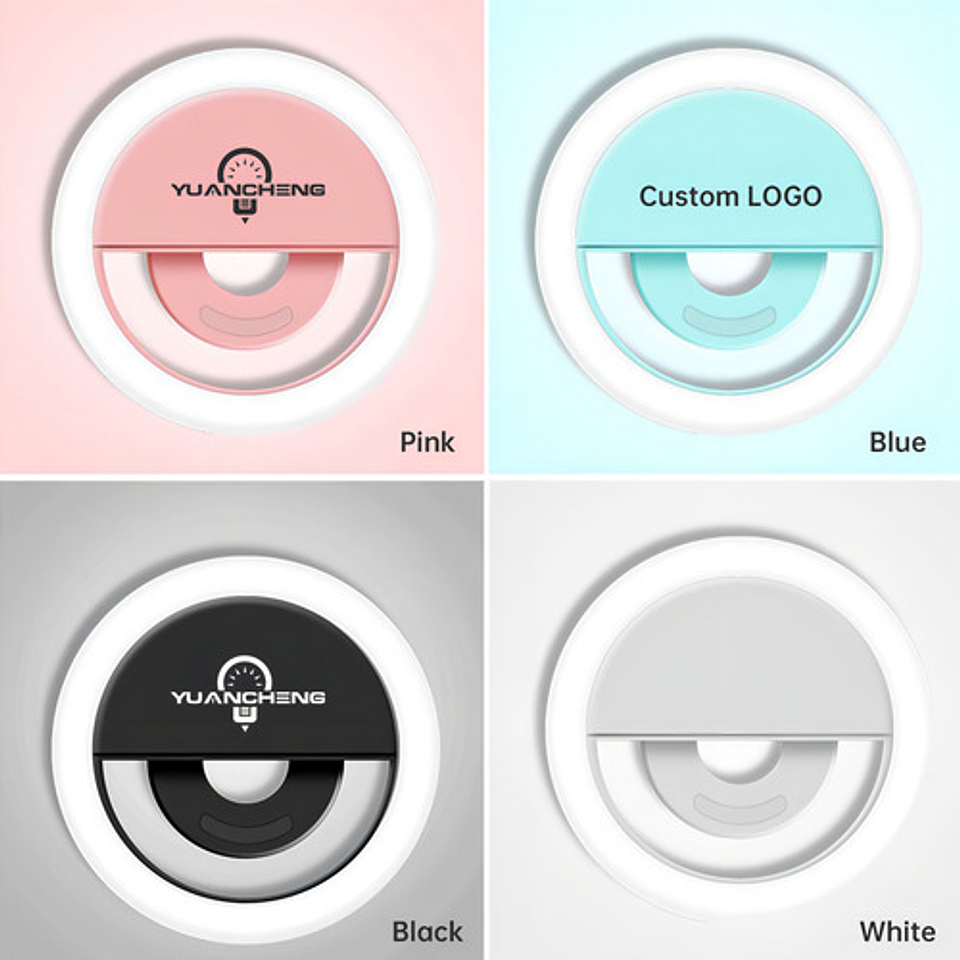 Anillo Aro Luz Led 3 Tonos Selfie Celular Teléfono Usb Rosa Vhex 3