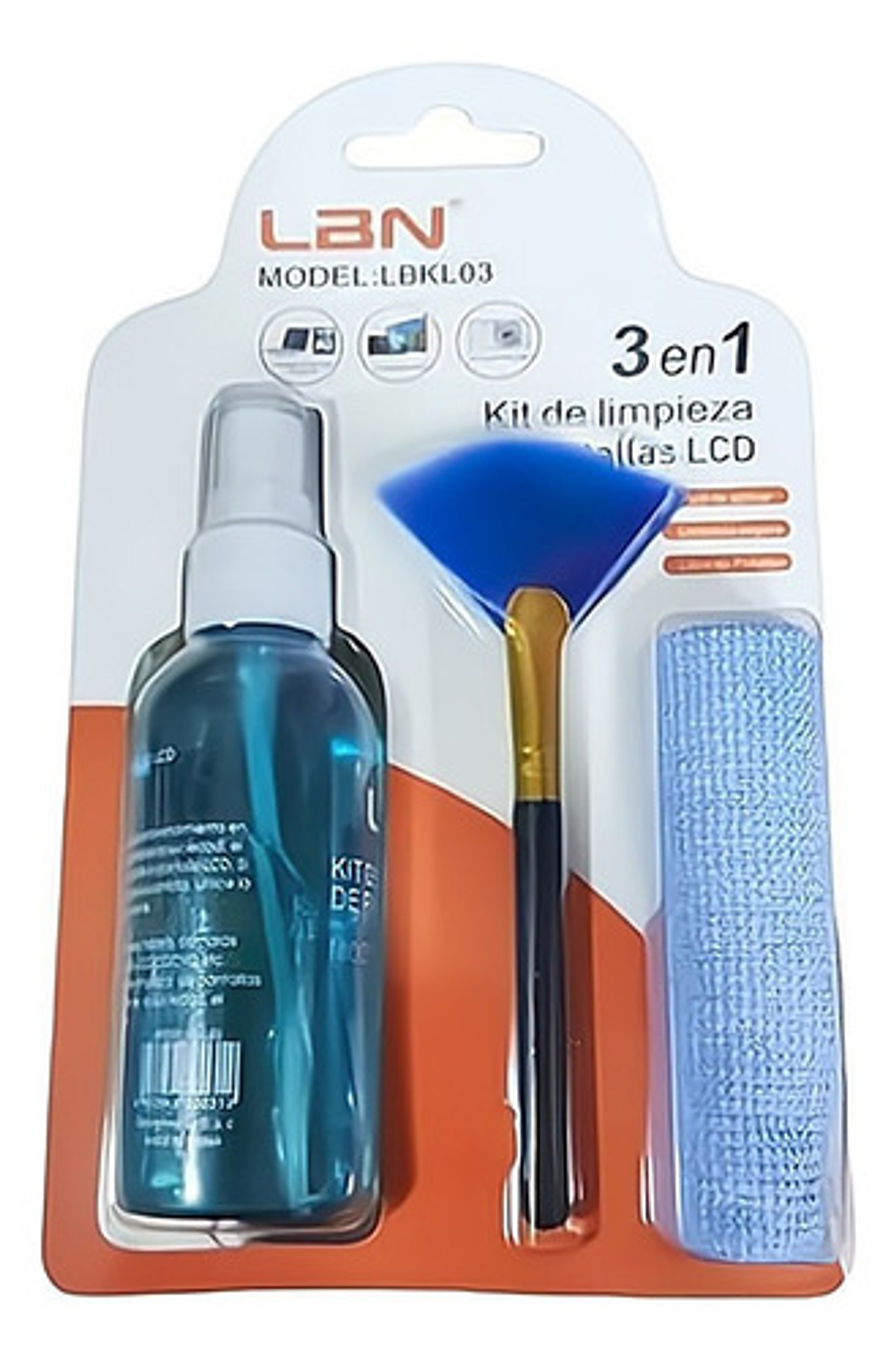 Lbn Set Kit Limpieza 3 En 1 Pantalla Lcd Cámaras Tv Laptop 3