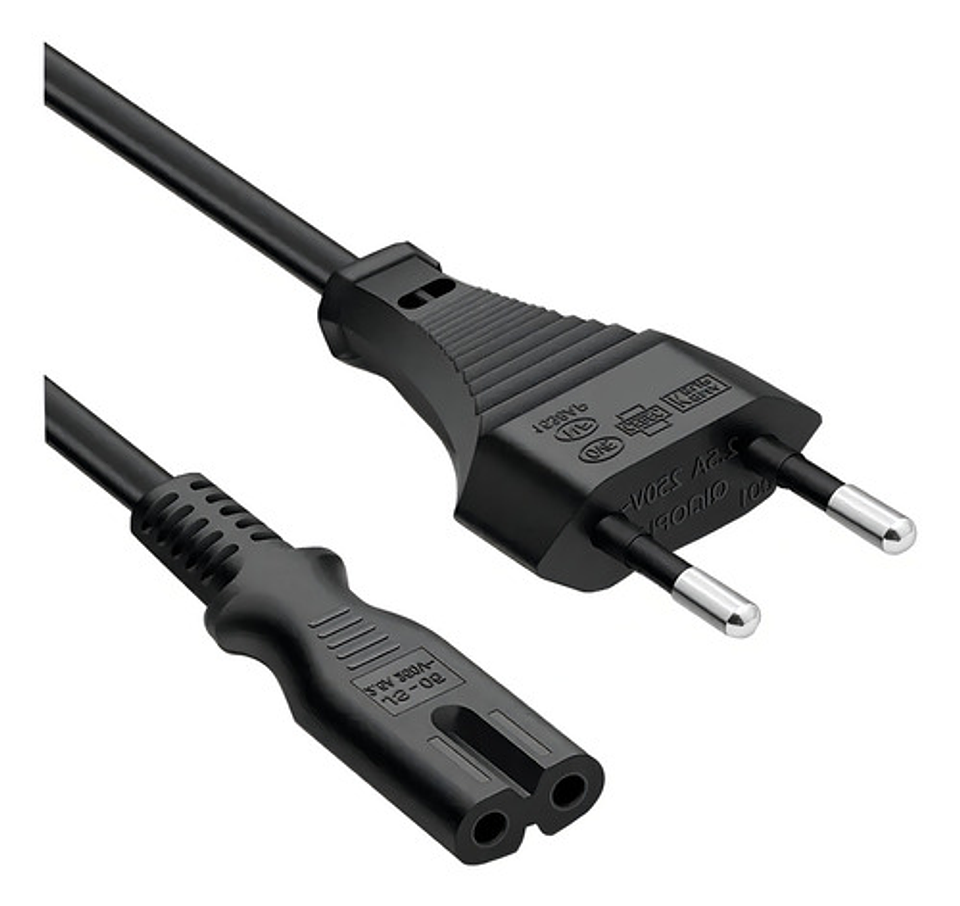 Cable Poder Tipo 8 1.5m Negro Genérica 4