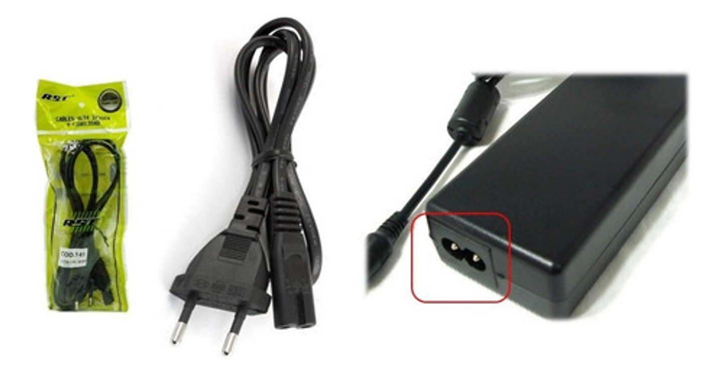 Cable Poder Tipo 8 1.5m Negro Genérica 6