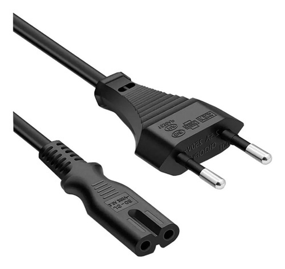 Cable Poder Tipo 8 1.5m Negro Genérica 4