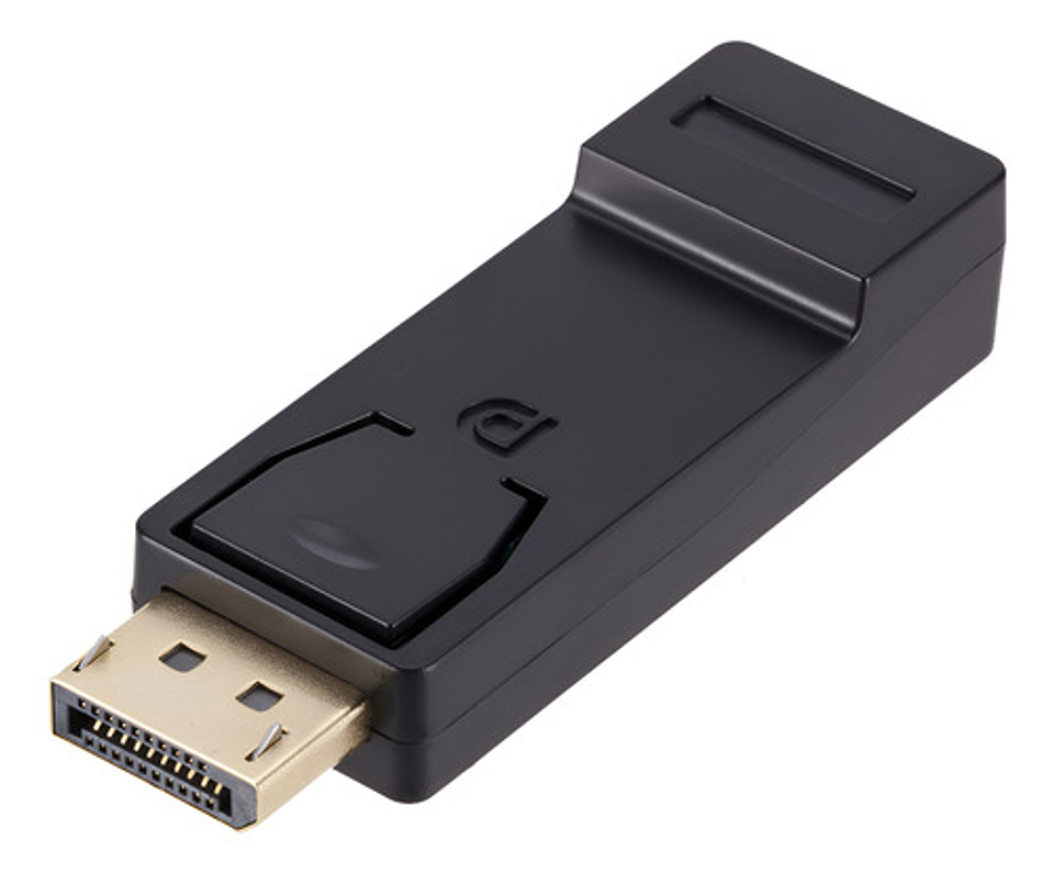 Adaptador Displayport A Hdmi Macho A Hembra 4k Full Hd Negro 1