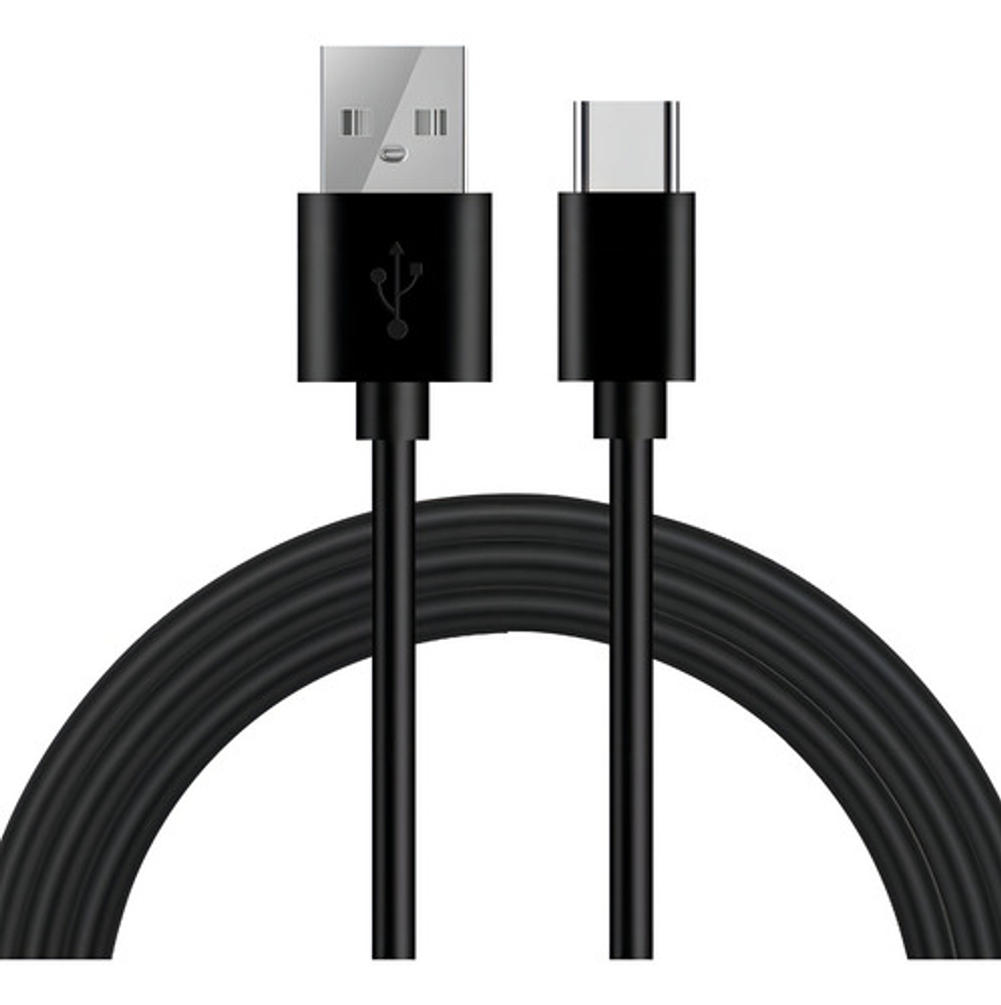 Cable Usb 2 Metros Tipo C Carga Rápida Vhex Negro 1