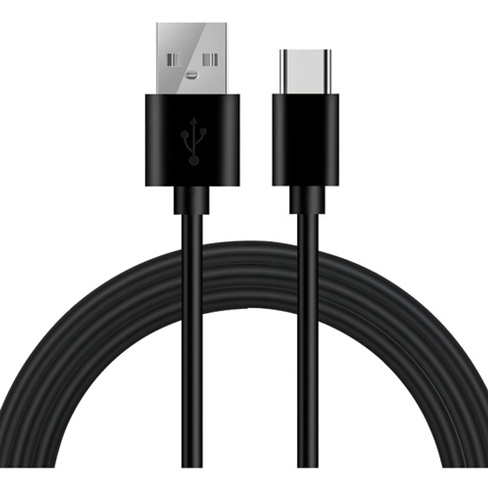 Cable Usb 2 Metros Tipo C Carga Rápida Vhex Negro 1