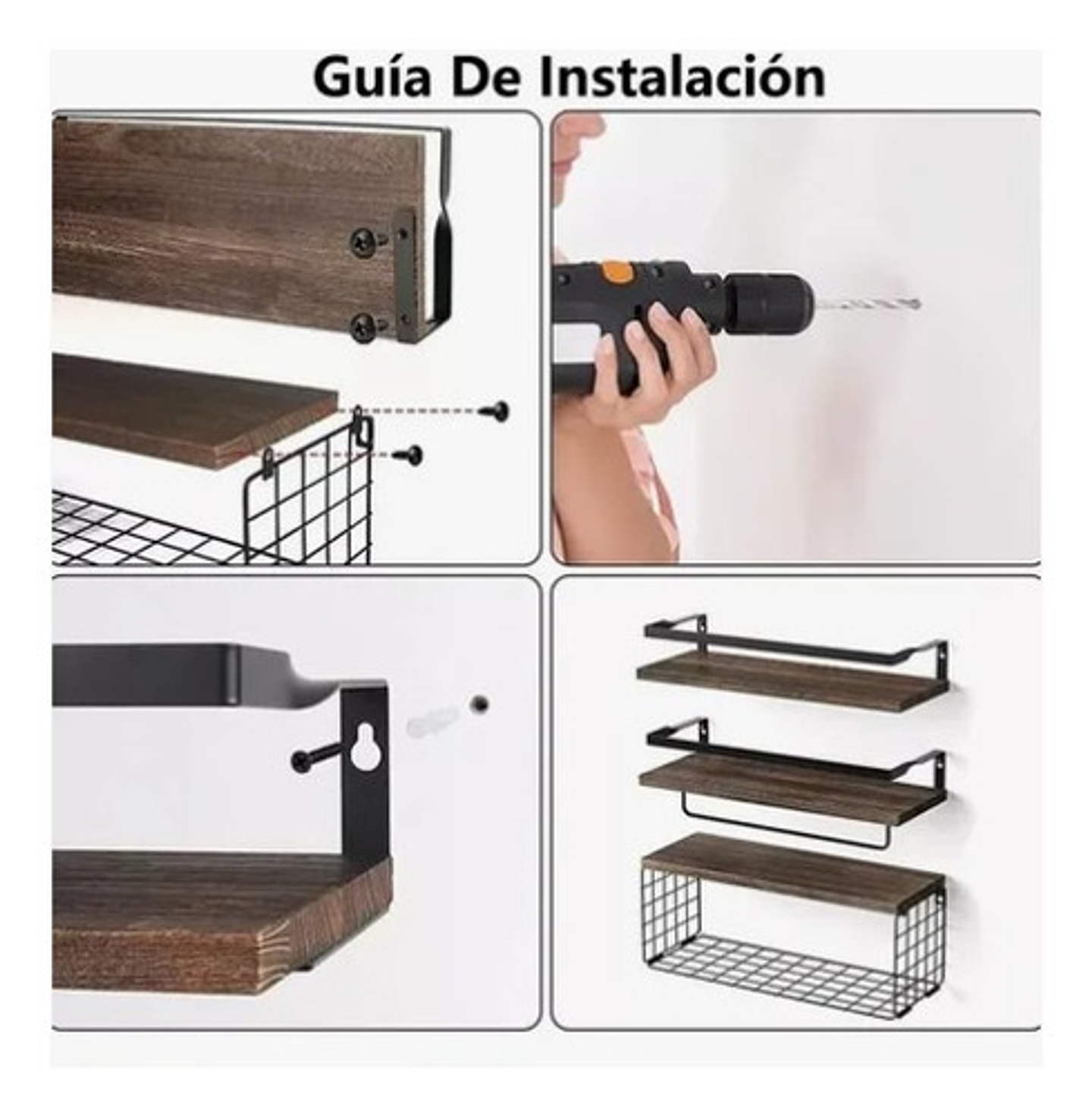 Repisas Flotantes Pared Juego 3 Estantes Flotantes De Baño 3