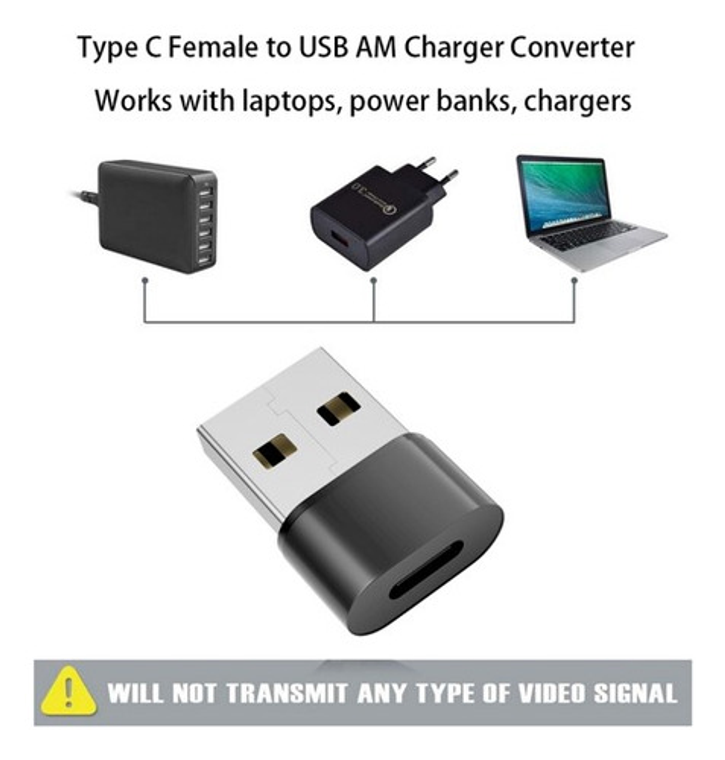 Adaptador Usb A Macho A Usb C Hembra Otg Vhex Negro 4