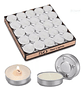Pack 50 Velas Tea Light Blancas Velas Flotantes Vhex Blanco Liso - Miniatura 1