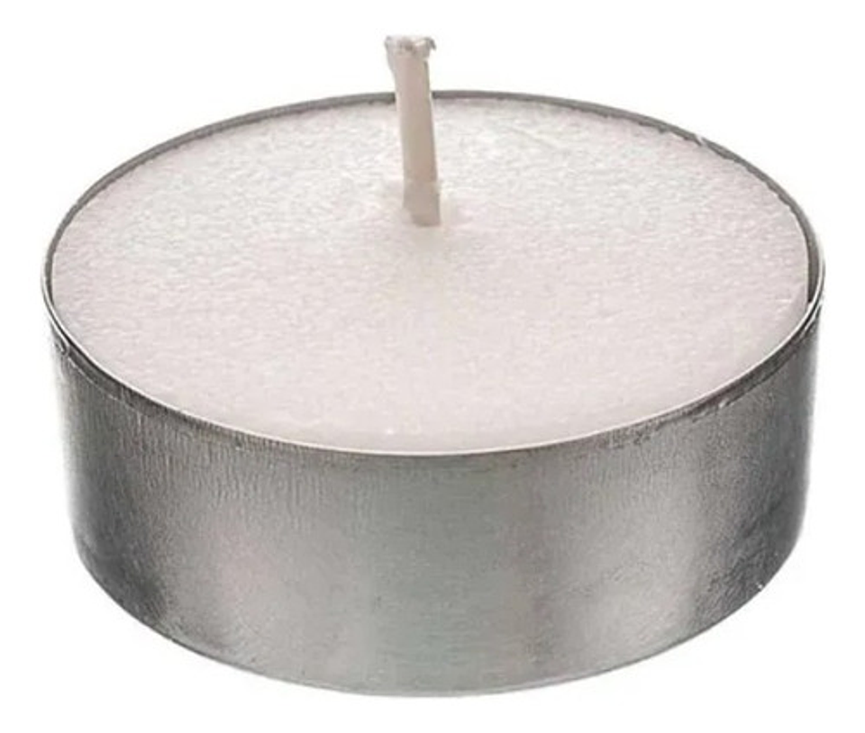 Pack 50 Velas Tea Light Blancas Velas Flotantes Vhex Blanco Liso 3
