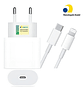 Cable De Carga Usb-c 1 Metro Para iPhone 11/12/13/14 Blanco - Miniatura 1
