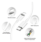 Cable De Carga Usb-c 1 Metro Para iPhone 11/12/13/14 Blanco - Miniatura 2