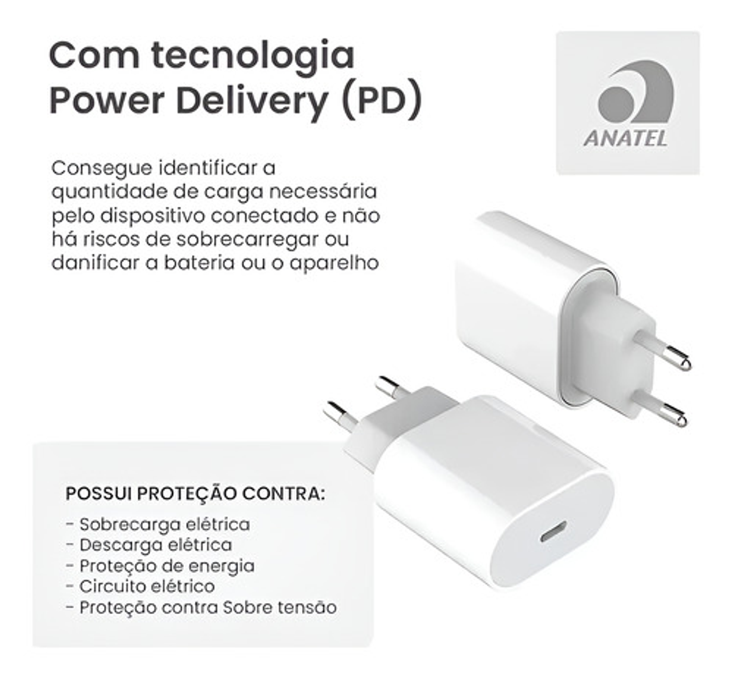 Cable De Carga Usb-c 1 Metro Para iPhone 11/12/13/14 Blanco 5