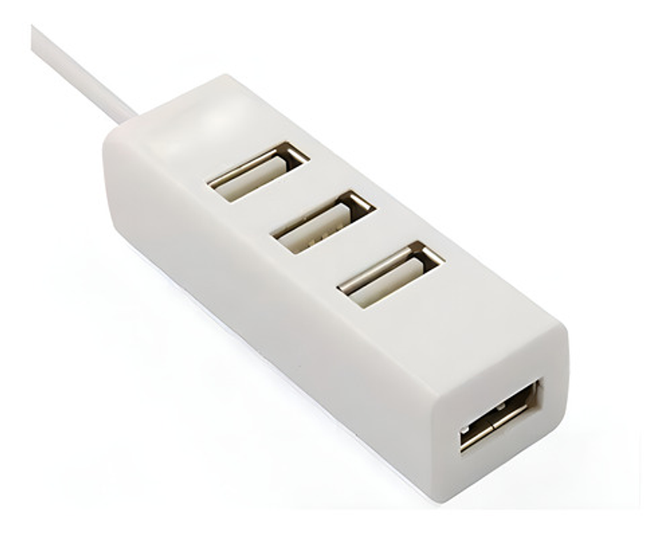 Hub Usb 2.0 Multi Puertos 4 En 1 Blanco 1