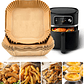 Papel Air-fryer Freidora Descartable Cuadrado 20cm 100und Marrón Claro Vhex - Miniatura 1