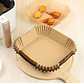 Papel Air-fryer Freidora Descartable Cuadrado 20cm 100und Marrón Claro Vhex - Miniatura 2