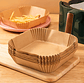 Papel Air-fryer Freidora Descartable Cuadrado 20cm 100und Marrón Claro Vhex - Miniatura 3