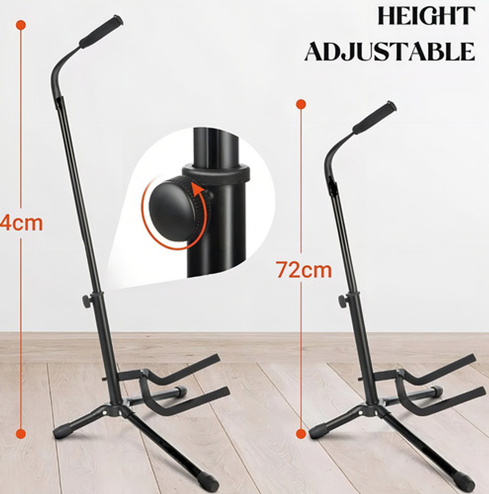 Atril Soporte De Guitarra Acústica, Clásica, Eléctrica, Bajo Vhex 3