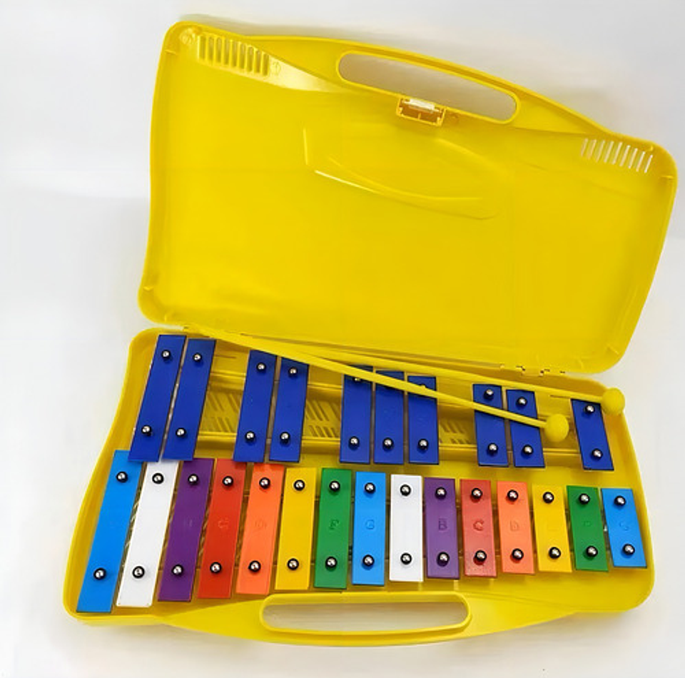 Metalófono Cromático Xilófono 25 Notas Con Maleta Vhex 2