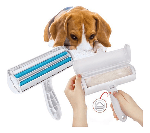 Rodillo Quitapelusa Reutilizable Zona Mascotas Pack 2 Para Ropa Y Muebles Azul