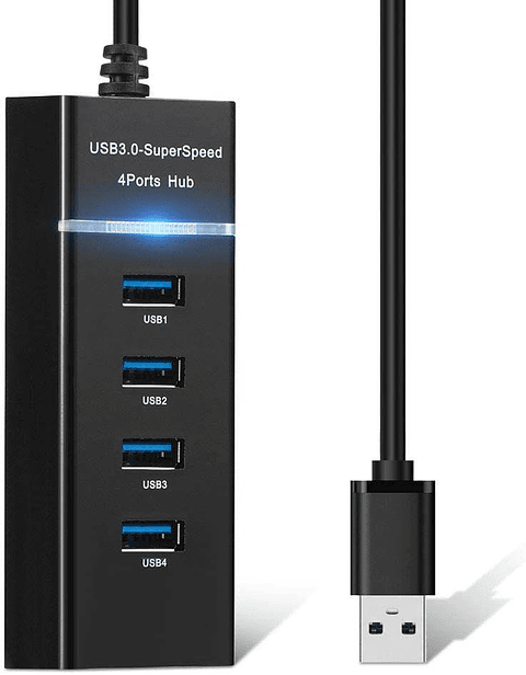 Hub Usb 3.0 4 Port En 1 Negro