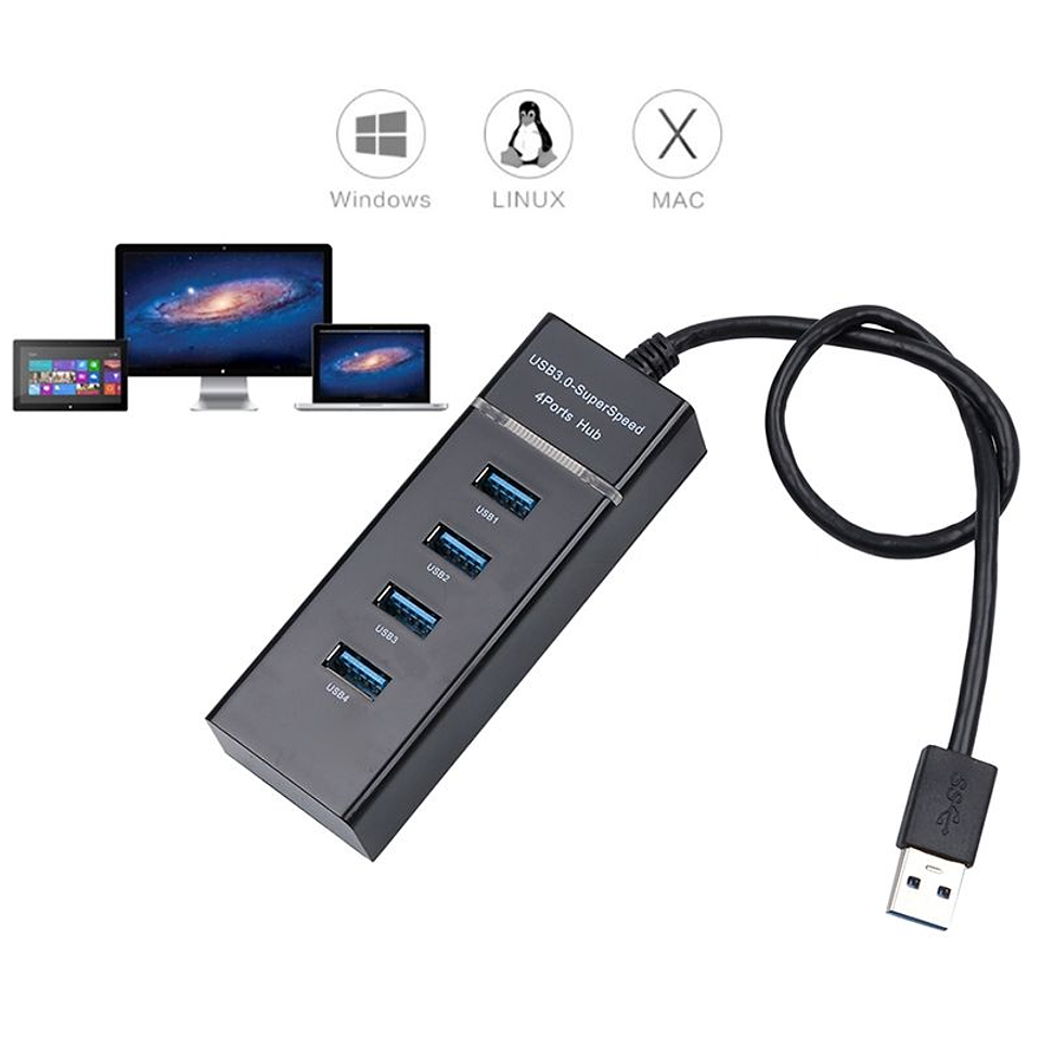 Hub Usb 3.0 4 Port En 1 Negro 3