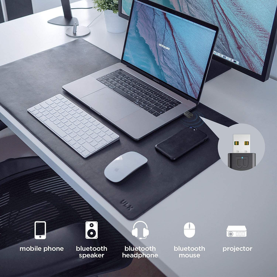 Transmisor Receptor Mini Usb Bluetooth 5.0 Pc Notebook 3