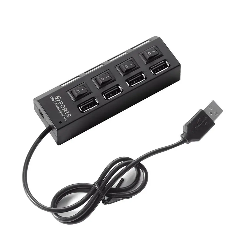 Hub 4 Puertos Multi Usb 2.0 Indicador Luz / Practico! 1
