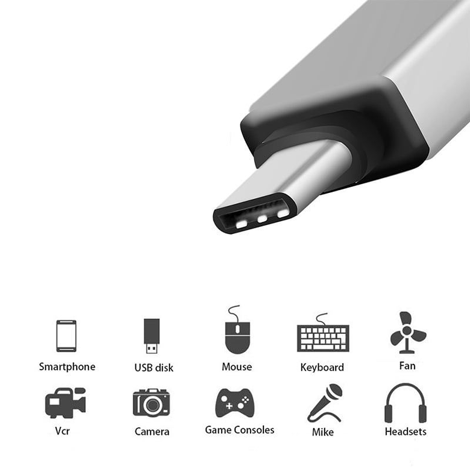Adaptador Conversor Usb 3031 Tipo C M Plug Otg 2