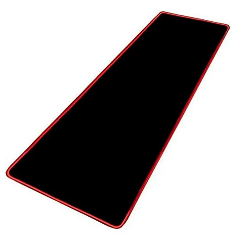 Mouse Pad Gamer Xl Antideslizante Negro Borde Cosido 70x30cm