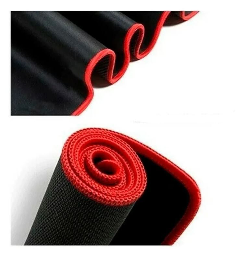 Mouse Pad Gamer Xl Antideslizante Negro Borde Cosido 70x30cm 3