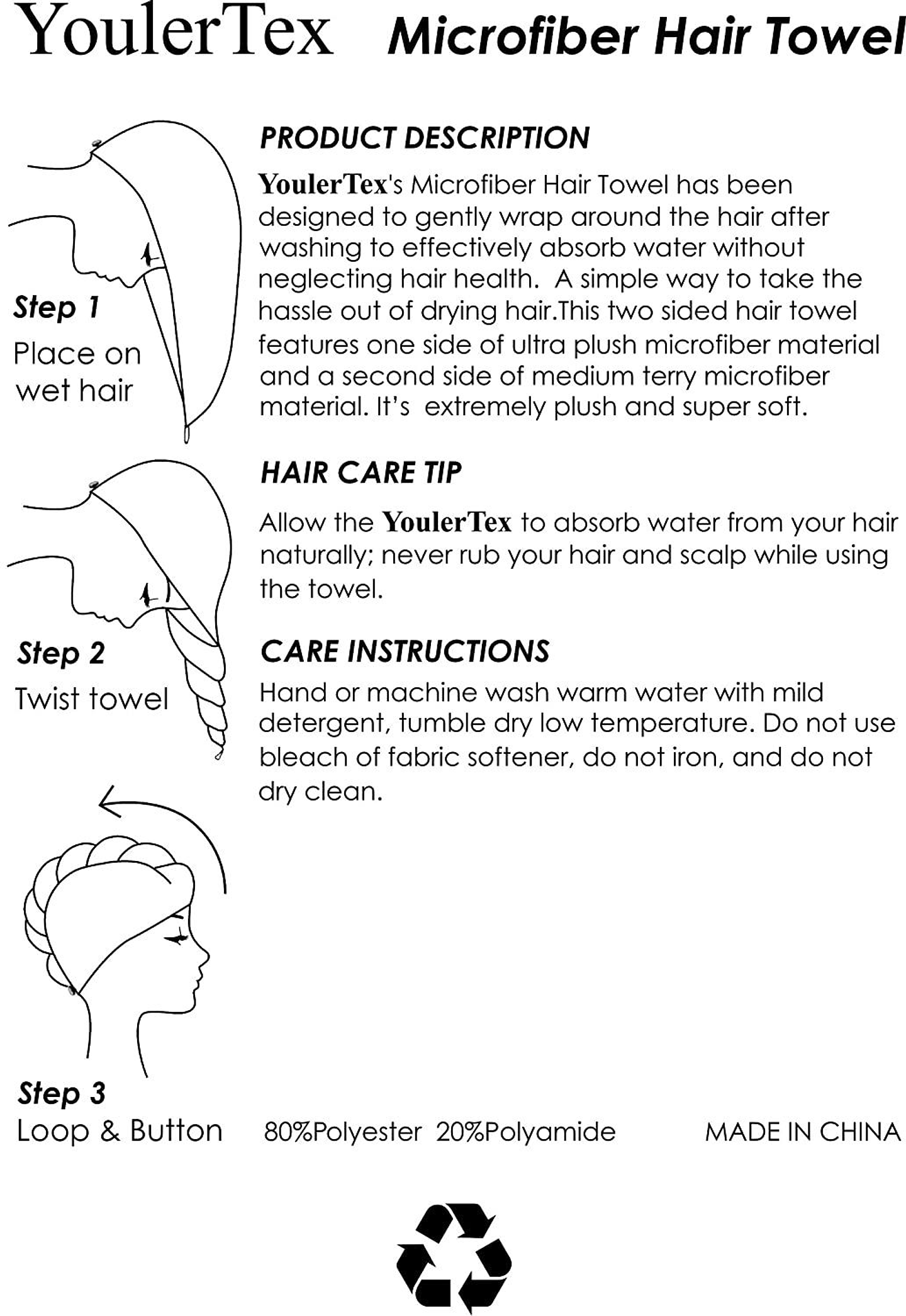 Toalla De Secado Para Cabello BG 2