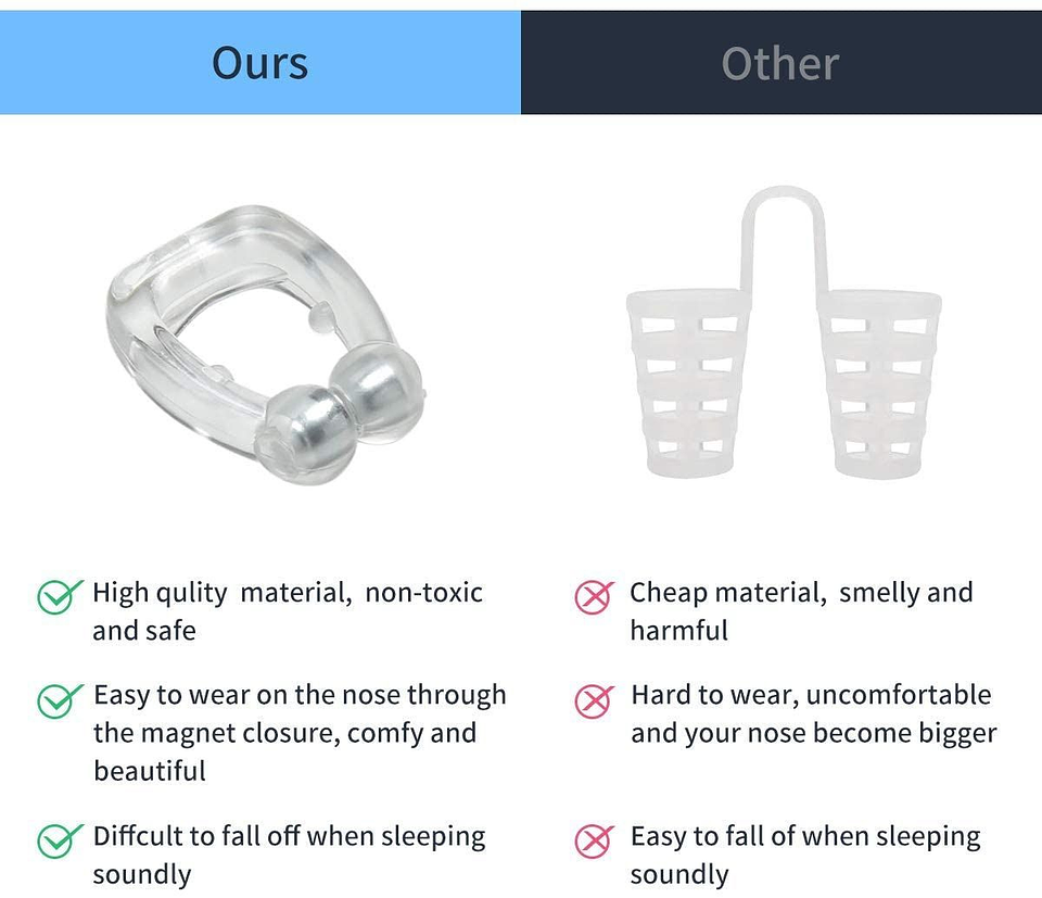 Pack X4 Clip Anti Ronquidos Magnético 1