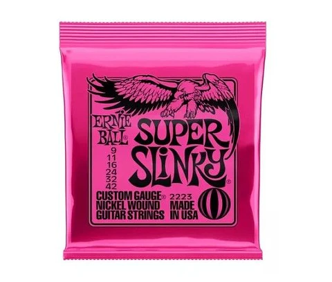 Cuerdas Guitarra Eléctrica Ernie Ball Super Slinky 9-42
