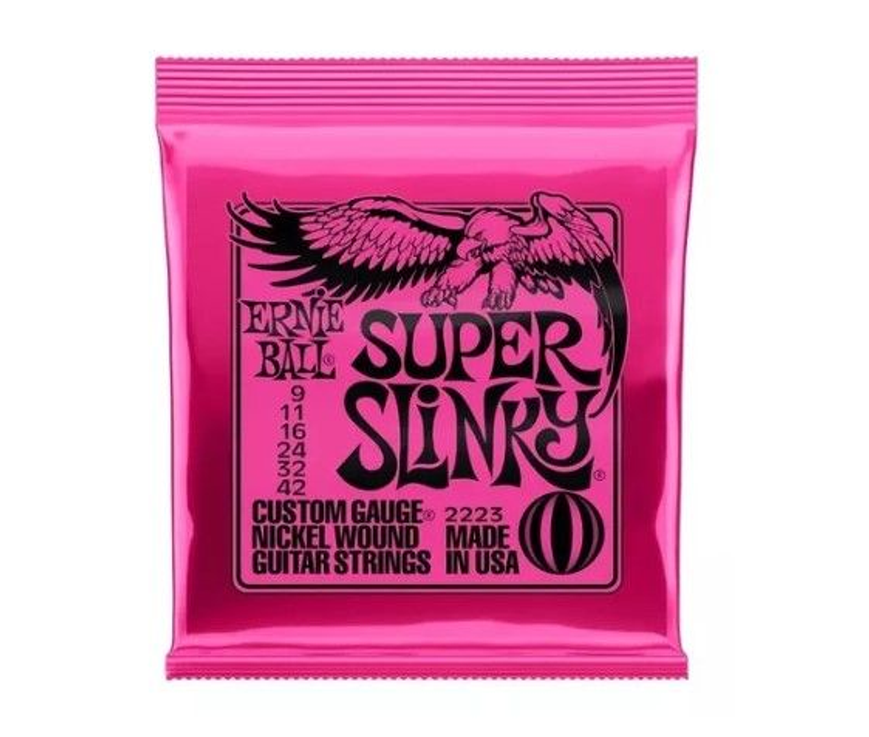Cuerdas Guitarra Eléctrica Ernie Ball Super Slinky 9-42 1