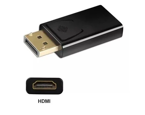 Adaptador Displayport  A Hdmi Macho A Hembra 4k Full Hd Negro
