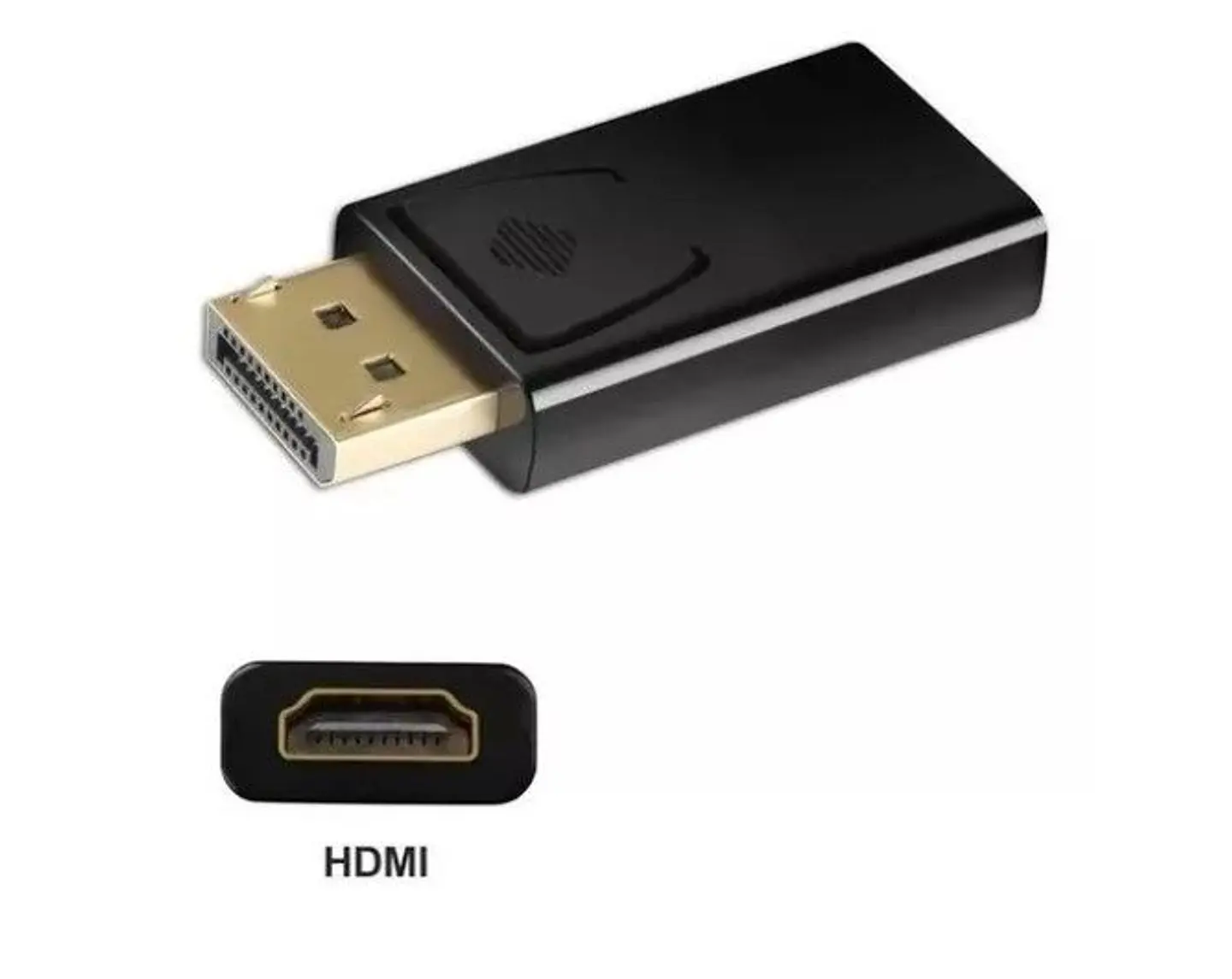 Adaptador Displayport  A Hdmi Macho A Hembra 4k Full Hd Negro 1