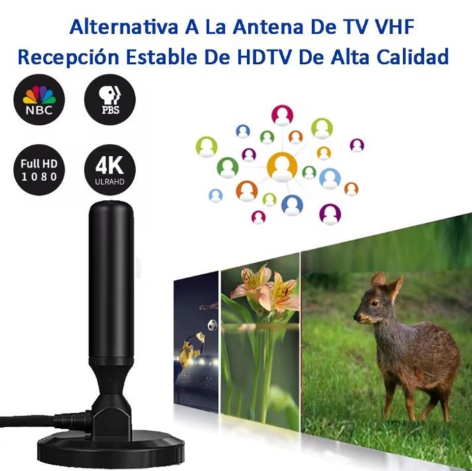 Antena Tv Digital 20dbi Isdb-t Base Magnética Tv Y Decodif 3