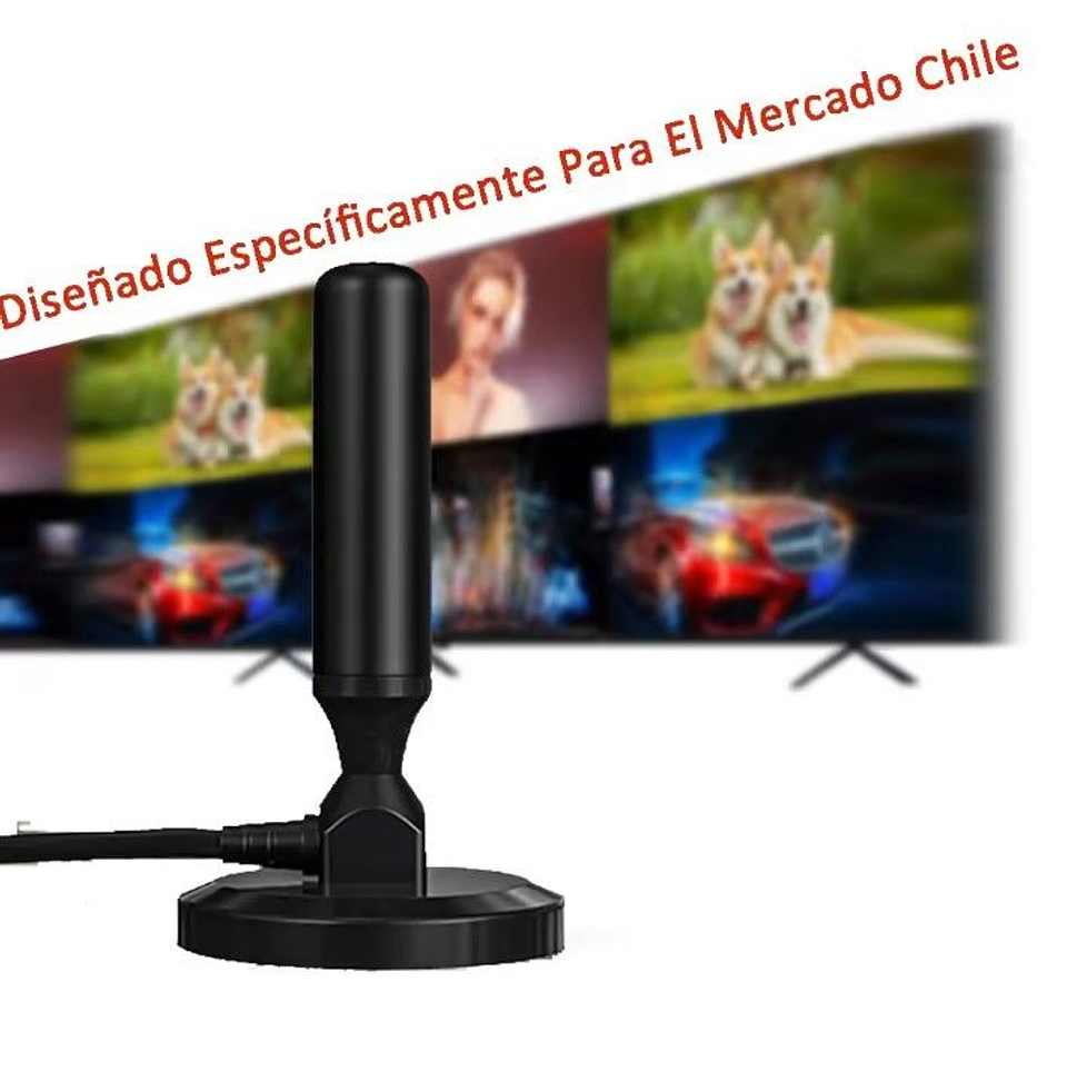 Antena Tv Digital 20dbi Isdb-t Base Magnética Tv Y Decodif 4