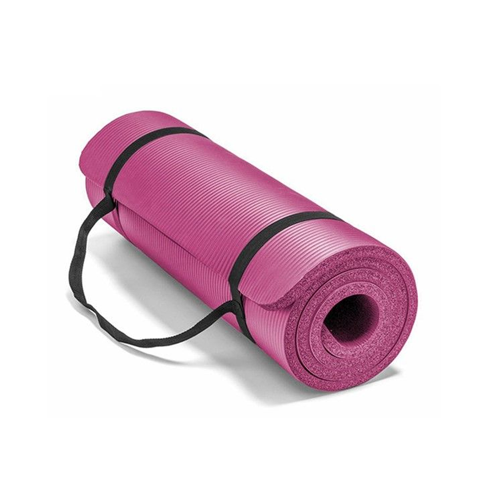 Mat 10 Mm Yoga Pilates Extra Grueso Largo Azul 2
