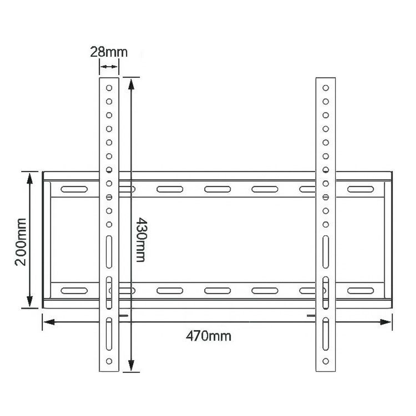 Soporte Tv Fijo 26 - 63 Pulgadas Hasta 50kg Tecnomati Color 3