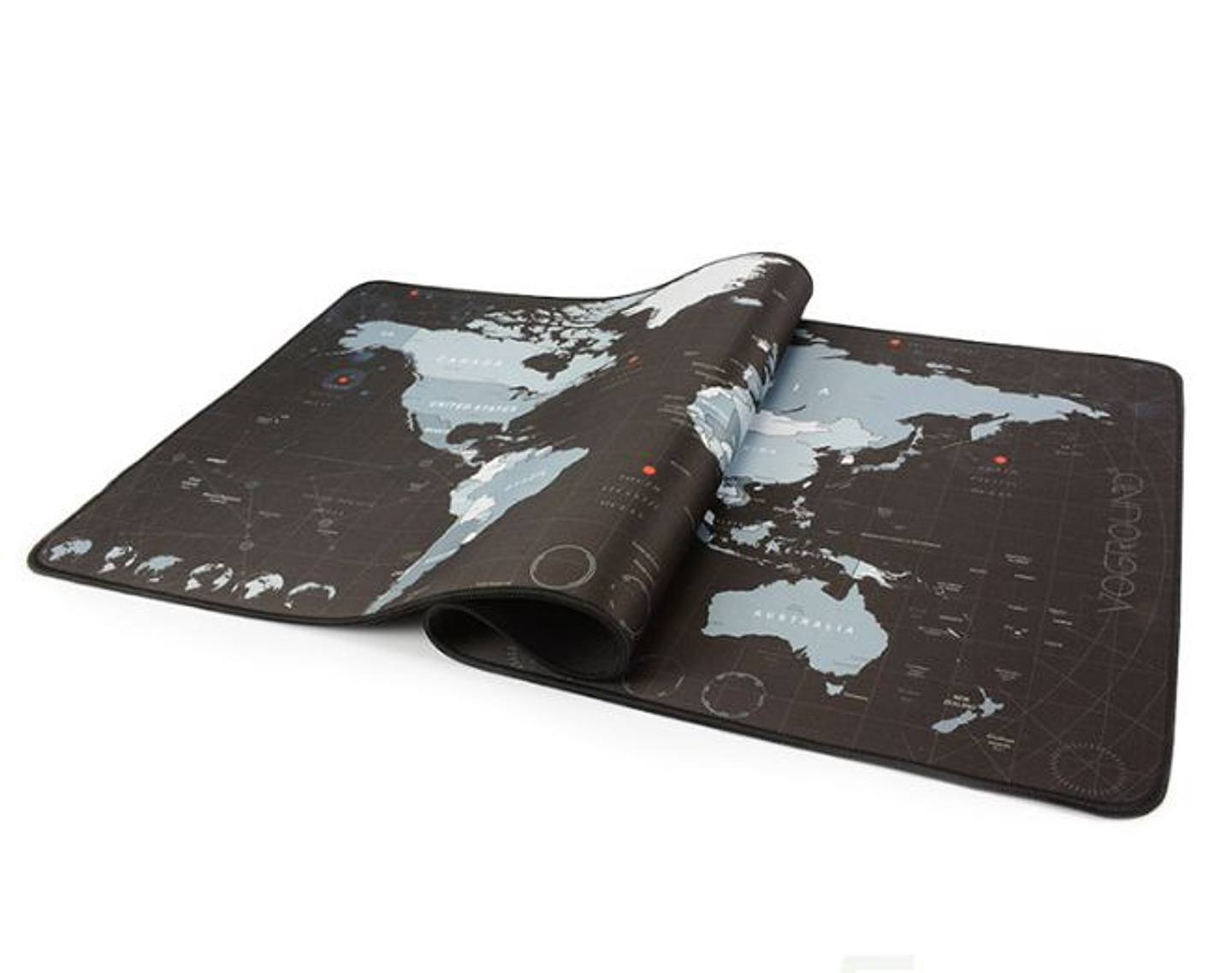 Mouse Pad Gamer Xxl Antideslizante Mapamundi 3mm 90x40cm 2