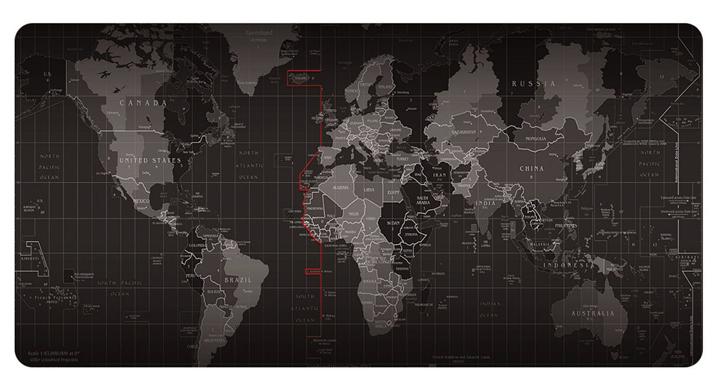 Mouse Pad Gamer Xxl Antideslizante Mapamundi 3mm 90x40cm 4