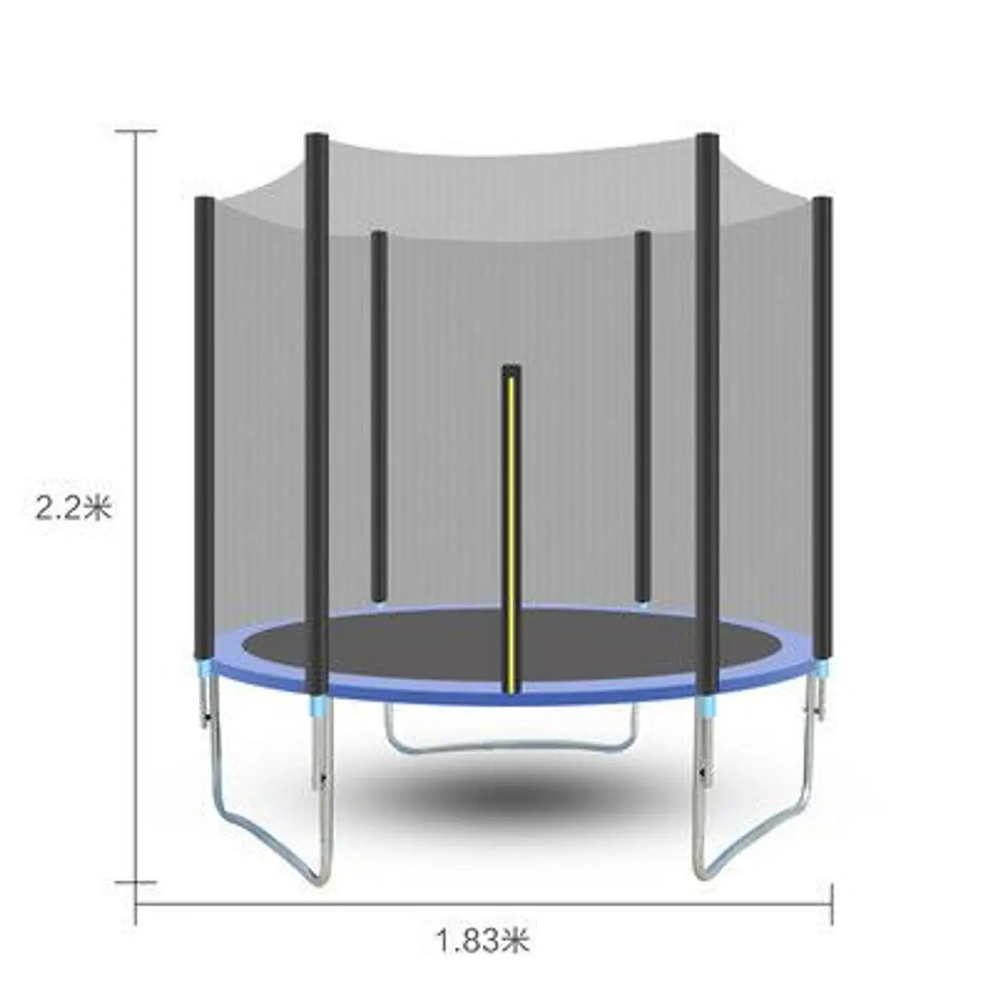 Cama Elástica Trampolín Exterior Con Malla 22 X 18 M 1
