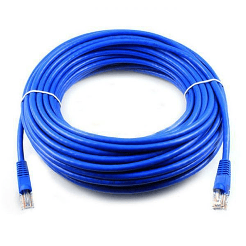 Cable De Red Para Internet 5e 20 Metros Azul Rj45 Categoria